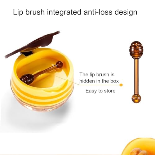 2 PCS Bee Lip Balm Honey Pot - Moisturizes & Nourishes Dry Chapped Lips