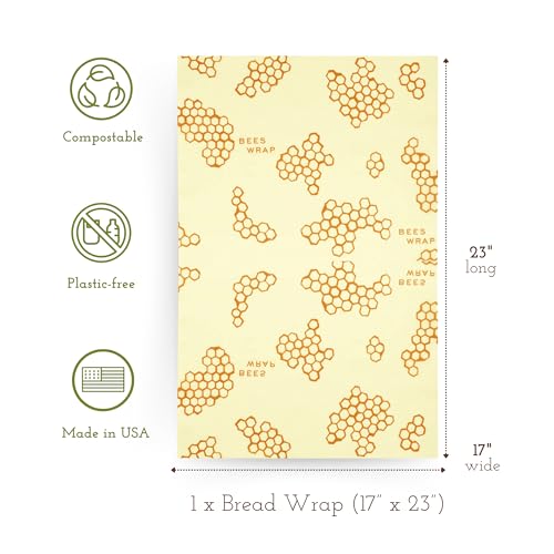 Eco-Friendly Beeswax Food Wraps Made in the USA - Reusable, Sustainable, and Organic Cotton Storage for Bread and More