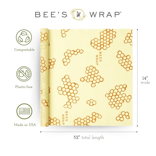 USA-Made Reusable Beeswax Food Wraps for Sustainable Storage