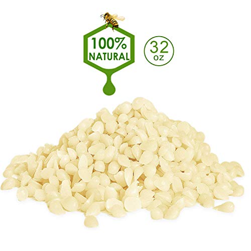 Pure White Beeswax Pellets 2LB for DIY Care