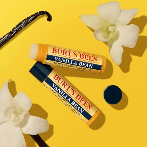 Burt's Bees Vanilla Bean Lip Balm: Christmas Gifts for Moisturizing Lip Care (2-Pack)