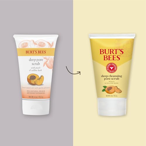 Burt's Bees Deep Cleansing Pore Scrub with Peach & Willow Bark, 4 oz