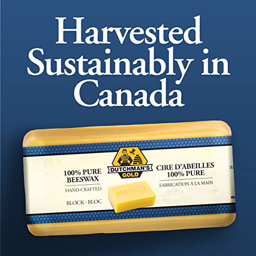 Dutchman’s Gold Canadian Yellow Beeswax Block (1 lb) - Natural, Cosmetic-Grade for Candle Making & Crafts