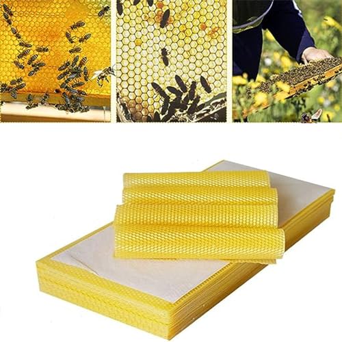 10pcs Natural Yellow Beeswax Sheets for Candle Making and Beekeeping Supplies