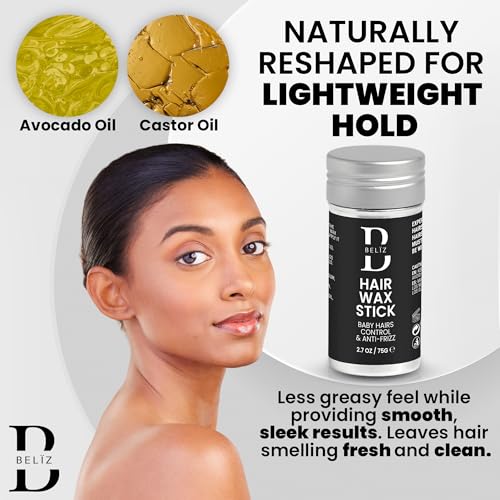 Slick Back Hair Wax for Women & Kids – Flyaway Control – 2.7 Oz