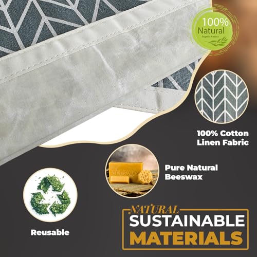 2 Pack Extra Large Beeswax Bread Bags - Sourdough, All-Natural Storage