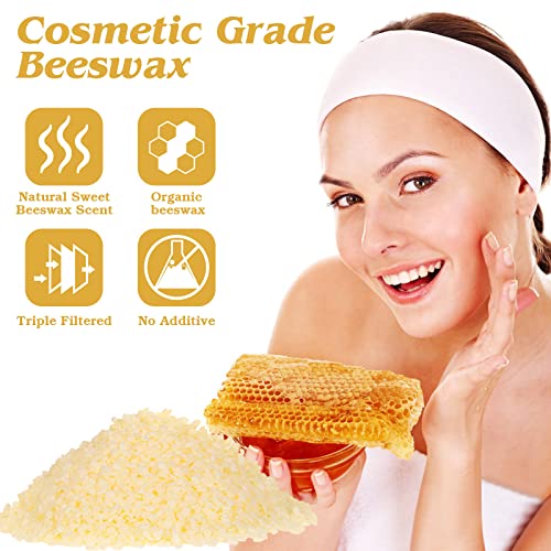 Triple Filtered Beeswax Pastilles for Candle Making and DIY Projects (5LB)